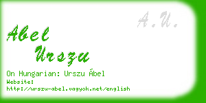 abel urszu business card